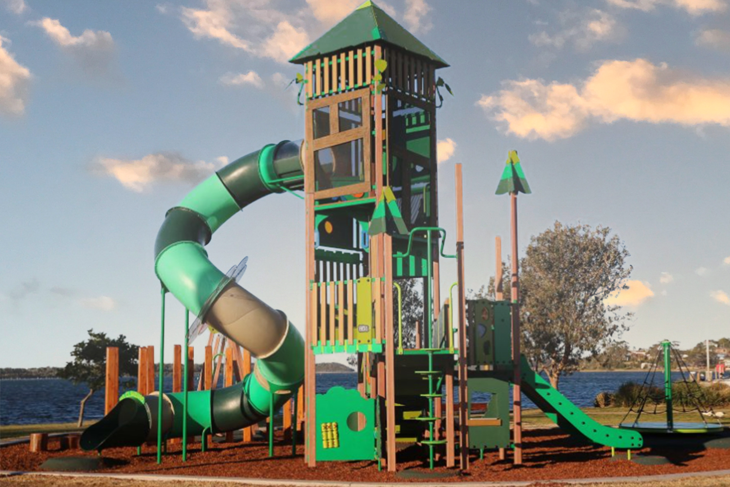 The children's playground at the reserve.