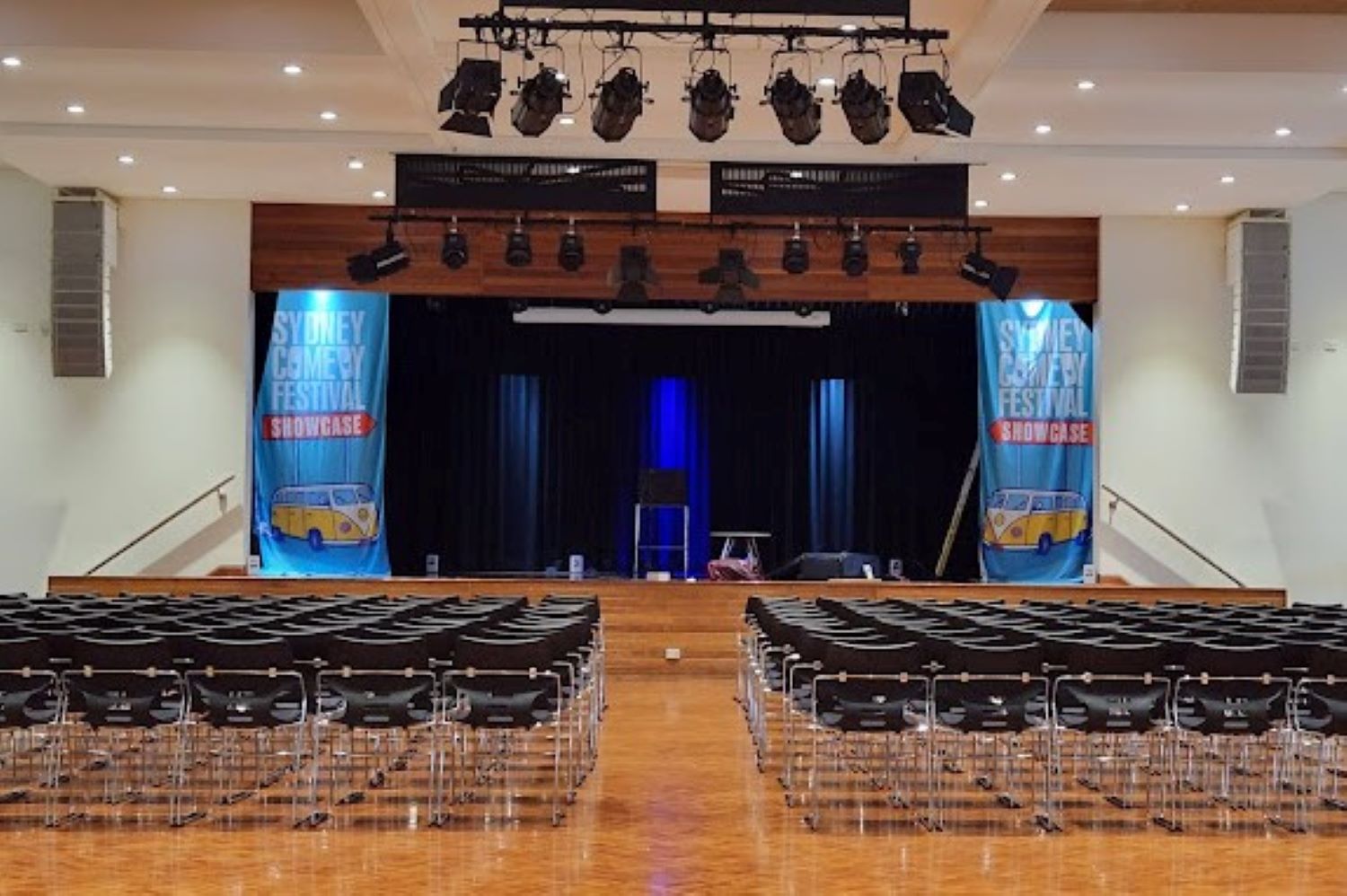 Auditorium set up for Sydney Comedy Festival