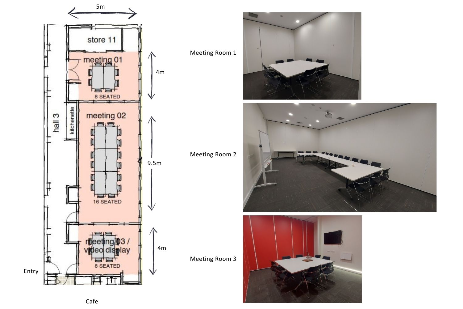 Meeting room floor plans