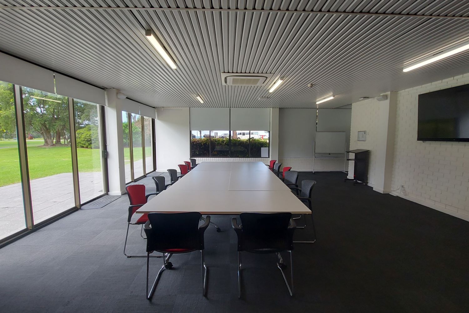 Lounge boardroom table and TV