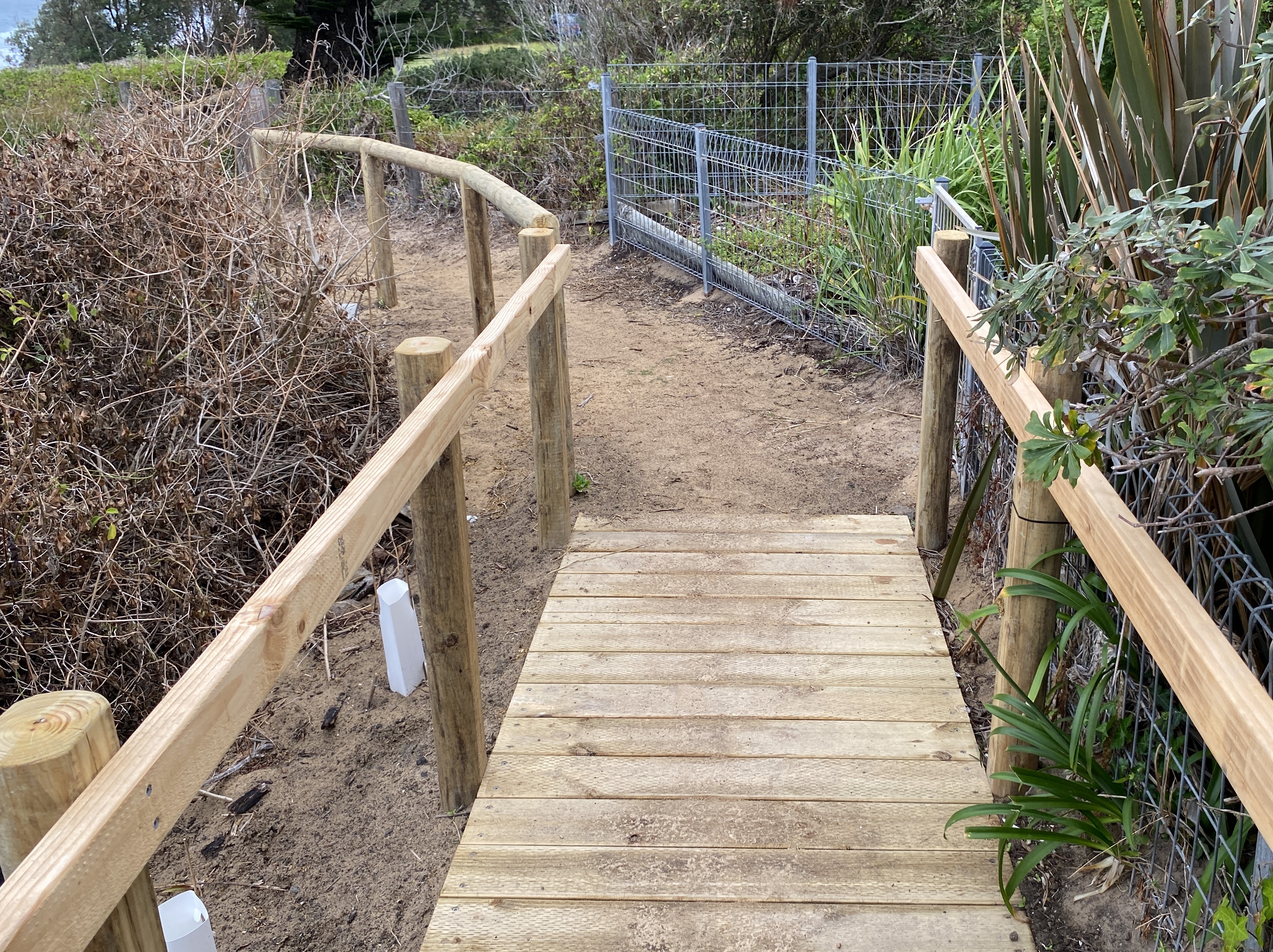 Beach access stairs completed