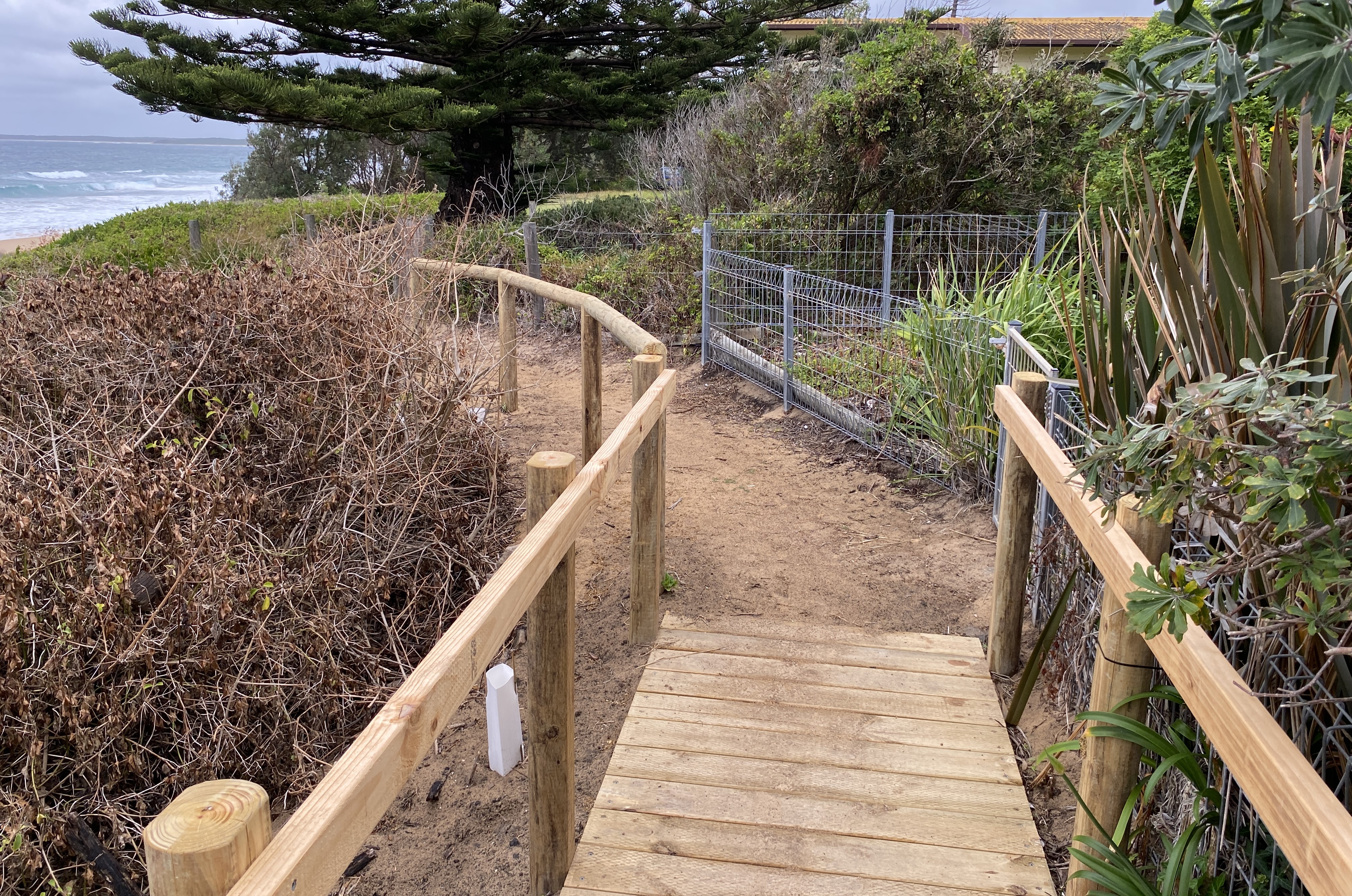 Beach access boardwalk and path