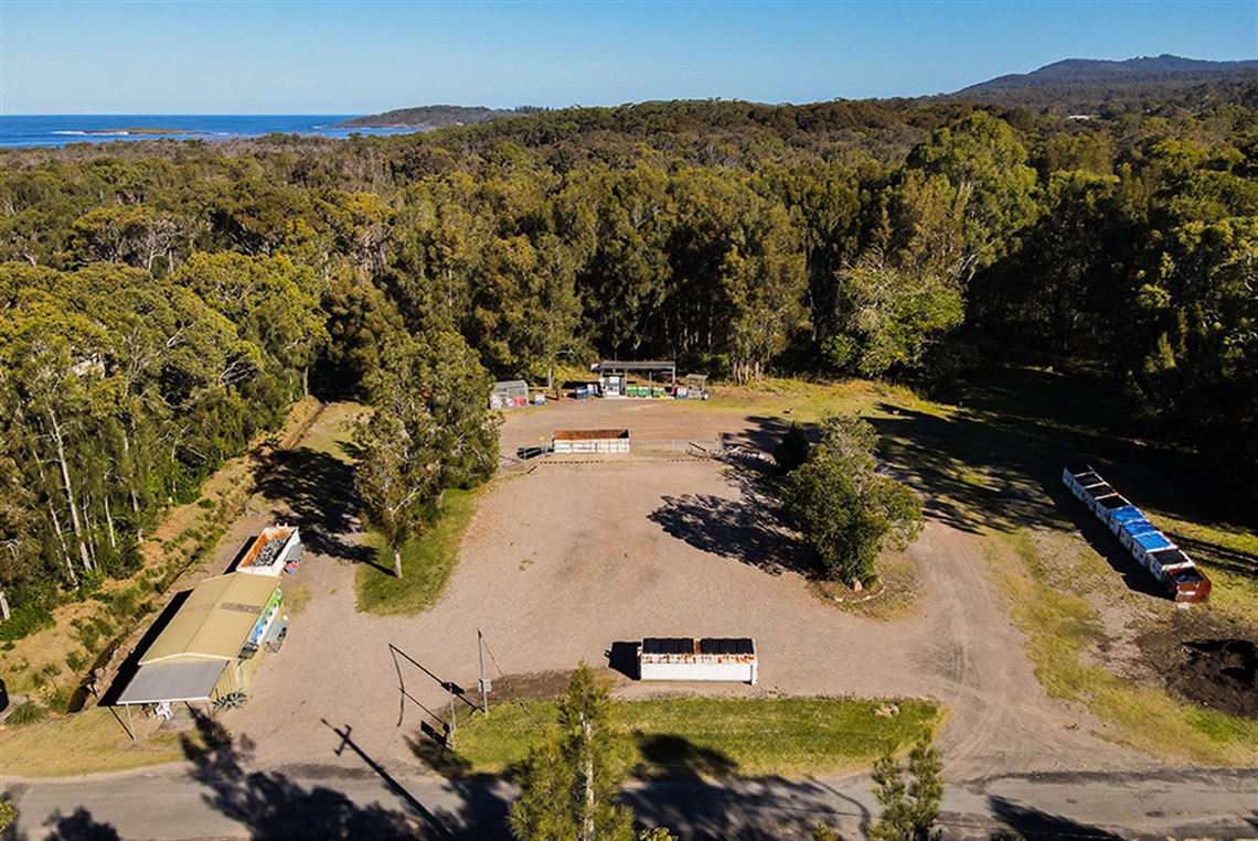 An aerial view of the Kioloa depot.