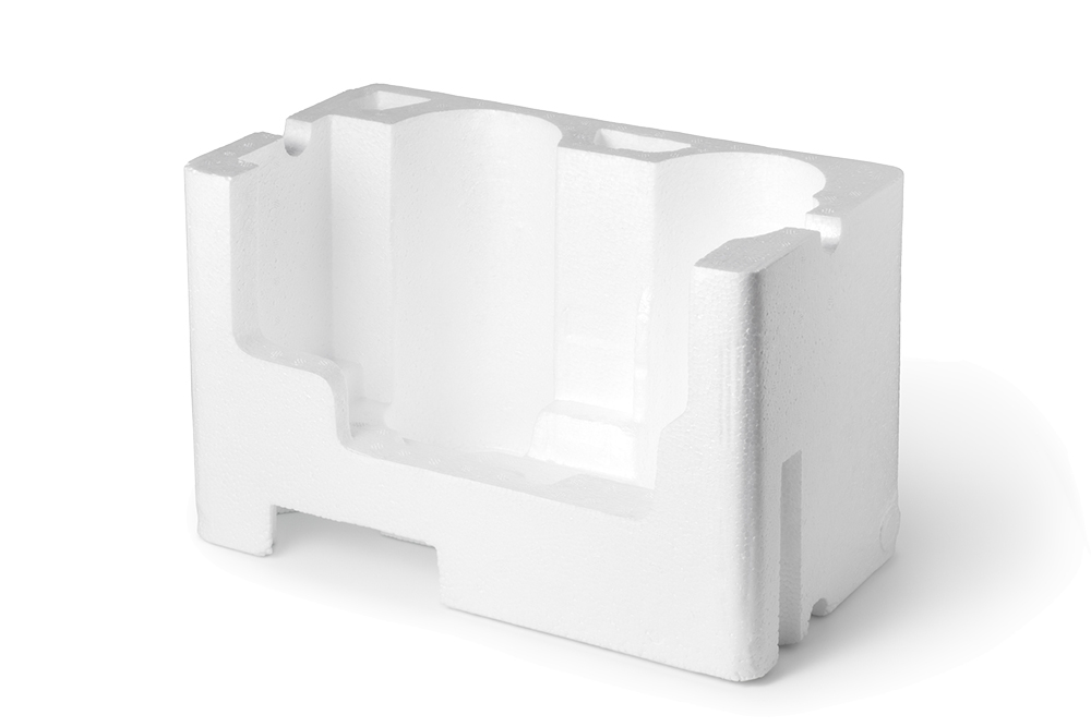 clean white polystyrene carton