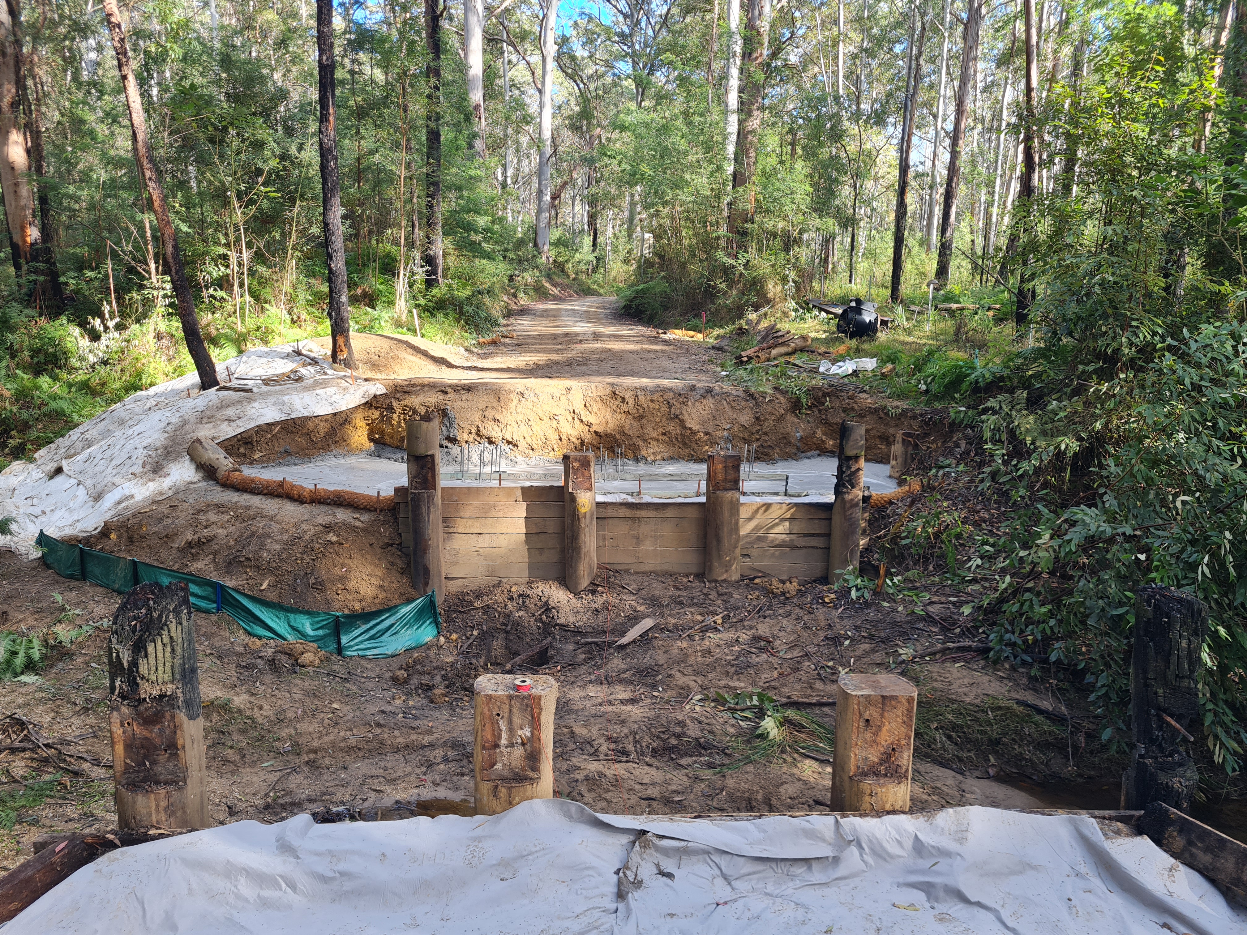 Boondobah Pile collars blinding slab