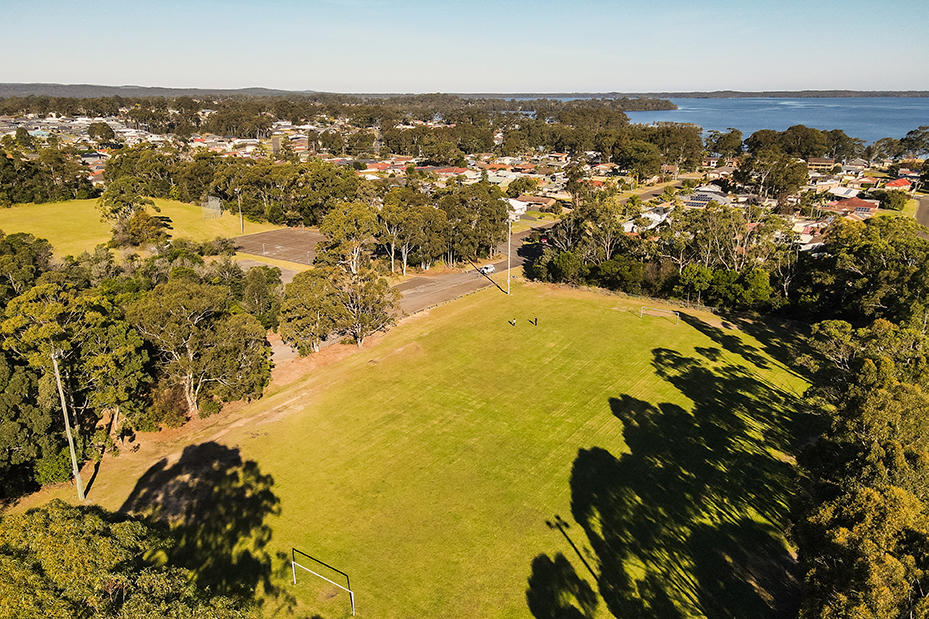 Aerial view of Wool Lane Sporting Complex